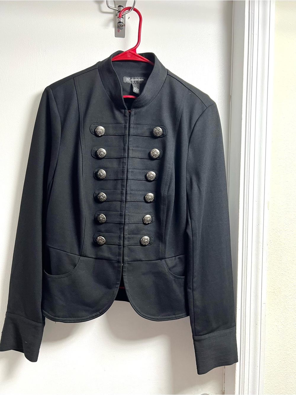 INC International Concepts Military-Style Black Women's Jacket
